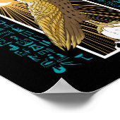 Oude Egyptische valk God Horus Poster (Hoek)