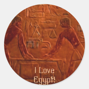 Oude Egyptische werknemers op Sticker