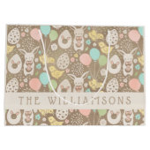 Oude Eieren Konijn Kuikens Gepersonaliseerd Pasen Groot Cadeauzakje (Achterkant)