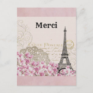 Oude Eiffeltoren Parijs Frankrijk Dank je wel Briefkaart