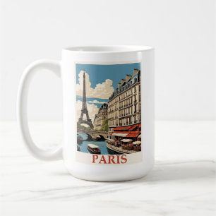 Oude Eiffeltoren Parijs Frankrijk Seine Café Koffiemok