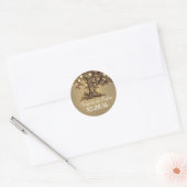 Oude eik boom bruiloft stickers (Envelop)