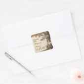 Oude eik boom dank u bruiloft stickers (Envelop)