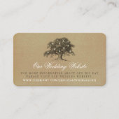 oude eiken boom bruiloft website informatiekaartje (Voorkant)