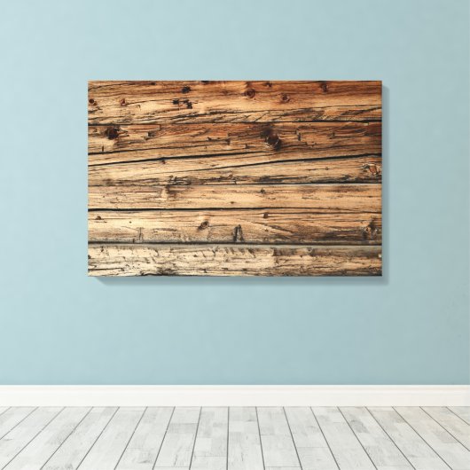 Oude eiken houten textuur achtergrond canvas print (Insitu (Houten vloer))