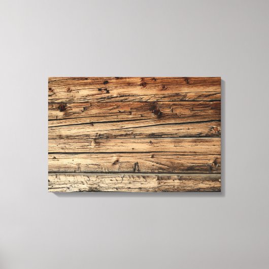 Oude eiken houten textuur achtergrond canvas print (Voorkant)