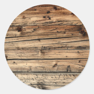 Oude eiken houten textuur achtergrond ronde sticke sticker