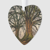 Oude eikenboom in de winter ornament (voorkant)