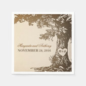 Oude eikenboom papieren servetten (Voorkant)