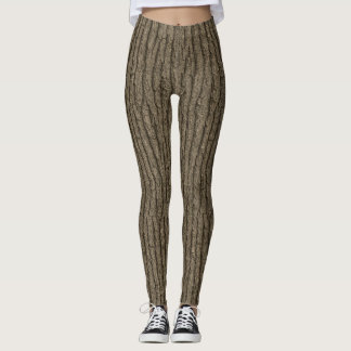 Oude eikenschors - naadloze Natuur textuur Leggings
