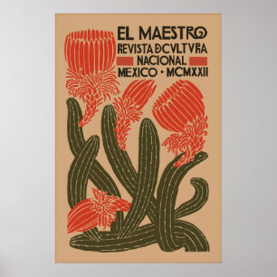 Oude El Maestro Mexico reclameposter Poster