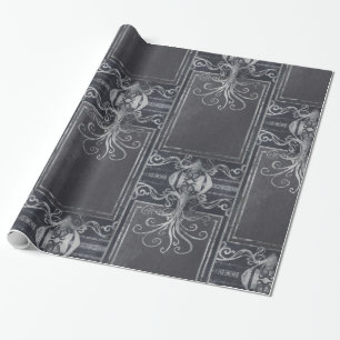 Oude Eldritch Victoriaans (Paars en zilver) Cadeaupapier