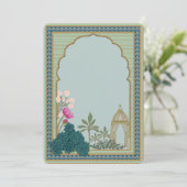 Oude Elegante Bloementuin Boog uitnodiging (Staand voorkant)