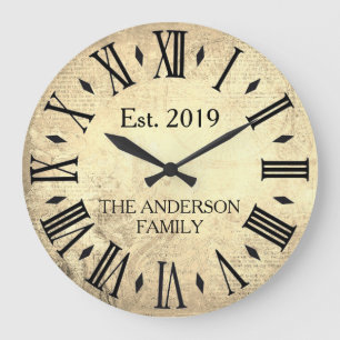 Oude Elegante Familienaam Romeins Cijfer Landelijk Grote Klok