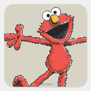 Oude Elmo Vierkante Sticker