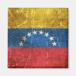 oude en bekrast vlag van Venezuela Magneet