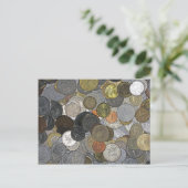 Oude en internationale munten briefkaart (Staand voorkant)