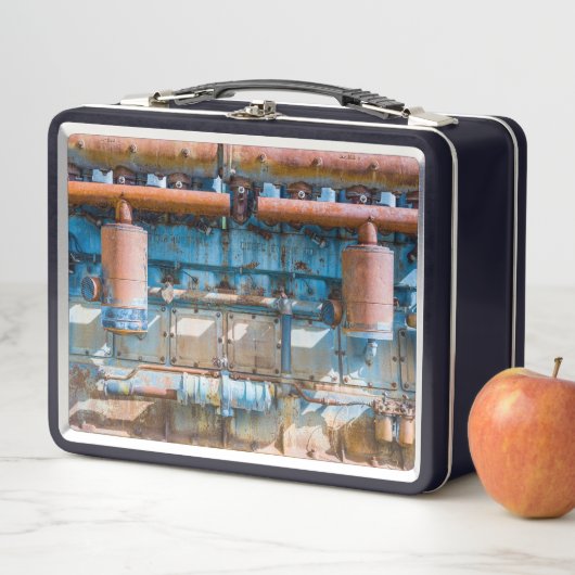 Oude en roestachtige atlas Imperial diesel engine (In situ)