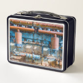 Oude en roestachtige atlas Imperial diesel engine (Voorkant)