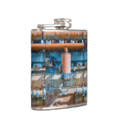 Oude en roestachtige atlas Imperial diesel engine Heupfles (Rechts)