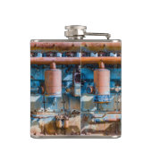 Oude en roestachtige atlas Imperial diesel engine  Heupfles (Achterkant)