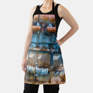 Oude en roestachtige atlas Imperial diesel engine  Schort