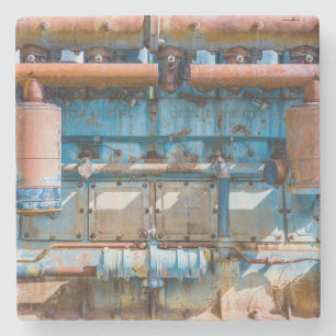 Oude en roestachtige atlas Imperial diesel engine  Stenen Onderzetter