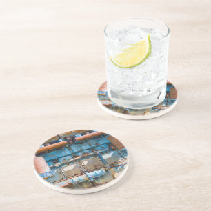 Oude en roestachtige atlas Imperial diesel engine Zandsteen Onderzetter