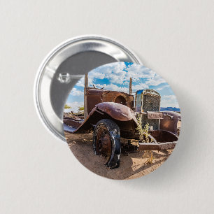 Oude en verlaten auto #3 in Solitaire, Namibië Ronde Button 5,7 Cm