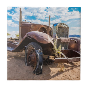 Oude en verlaten auto #3 in Solitaire, Namibië Tegeltje
