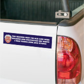 OUDE EN WIJZE BUMPERSTICKER (Op Truck)