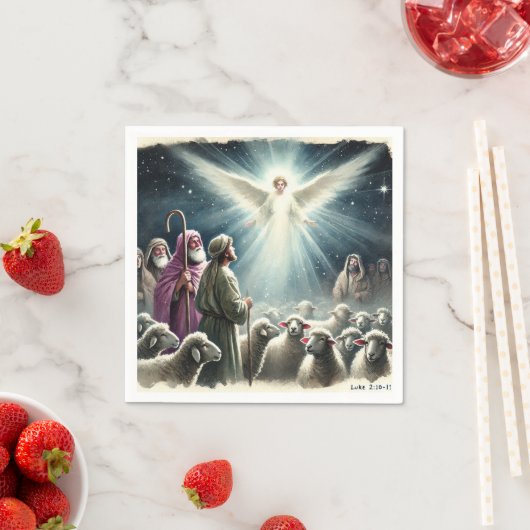 Oude engel & herders Kribbe Decoupage Servet (Insitu)