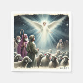 Oude engel & herders Kribbe Decoupage Servet (Voorkant)