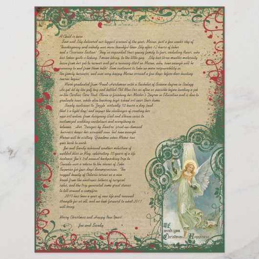Oude Engel Kerstbrief (Voorkant)