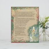 Oude Engel Kerstbrief (Staand voorkant)