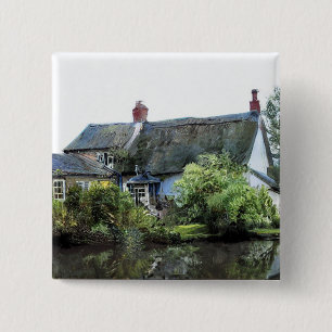 OUDE ENGELAND COTTAGE VIERKANTE BUTTON 5,1 CM