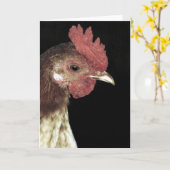 Oude Engelse bantam Rooster Kaart (Gele Bloem)
