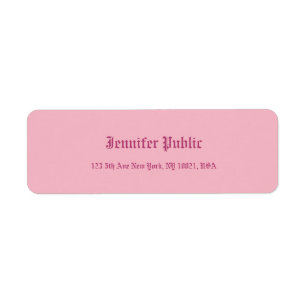Oude Engelse kalligrafie Script Text Elegant Pink Etiket