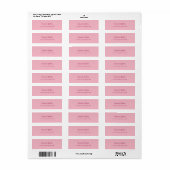 Oude Engelse kalligrafie Script Text Elegant Pink Etiket (Full Sheet)