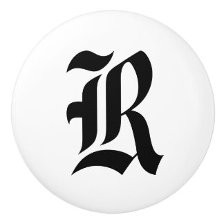 Oude Engelse monogrammed Drawer Knobs Keramische Knop