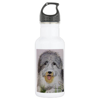 Oude Engelse schapenhond Waterfles