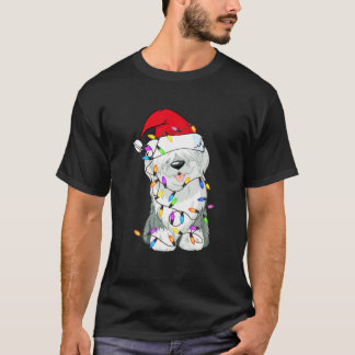 Oude Engelse Sheepdog Dog Light Decor Kerstmis Dog T-shirt