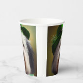 Oude Engelse Sheepdog in St. Patrick's Day Dress Papieren Bekers (Rechts)