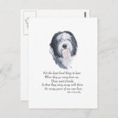 Oude Engelse Sheepdog Rainbow Bridge Briefkaart (Voorkant / Achterkant)