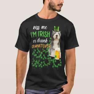 Oude Engelse Sheepdog weet dat ik Iers ben of Drin T-shirt