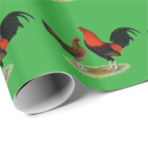 Oude Engelse spelbantams: BB Red Pair Cadeaupapier