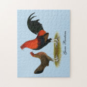 Oude Engelse spelbantams: BB Red Pair Legpuzzel (Verticaal)