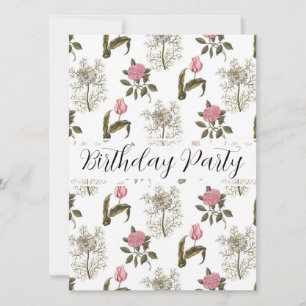 Oude Engelse tuin Floral Birthday Kaart