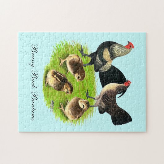 Oude Engelstalige Bantam Brassy Back Legpuzzel (Horizontaal)