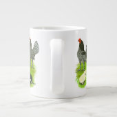 Oude Engelstalige blauw spel Extra Grote Mok (Achterkant)